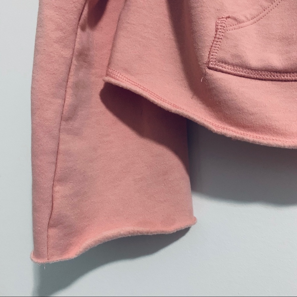 American Rag Pink Cropped Hooded Sweatshirt - Picture 6 of 6